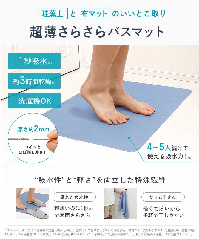 笑激SHOCK マジかるバスマット Lサイズ ブルー | レック公式オンライン