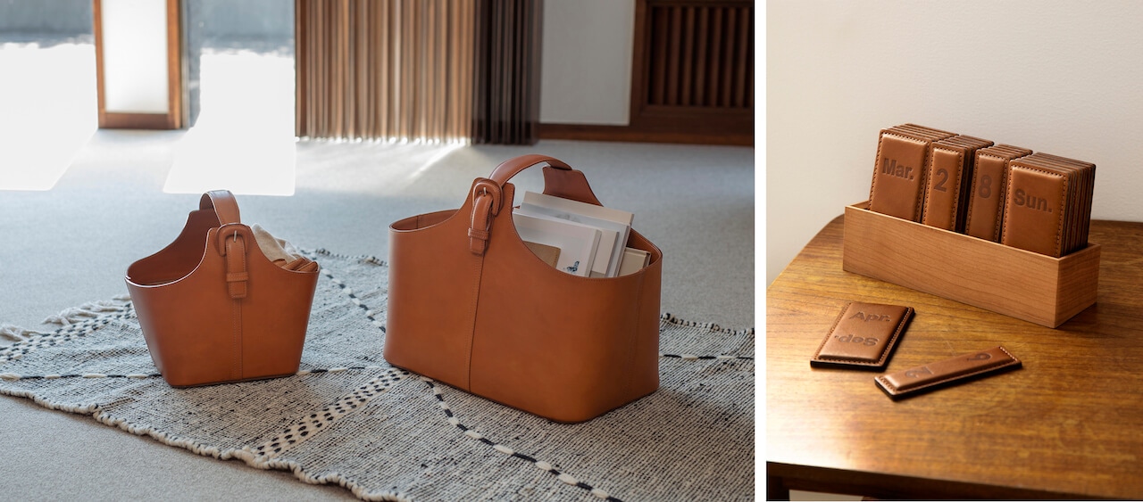 土屋鞄パーペチュアルカレンダー レザー製置き型カレンダー 土屋鞄