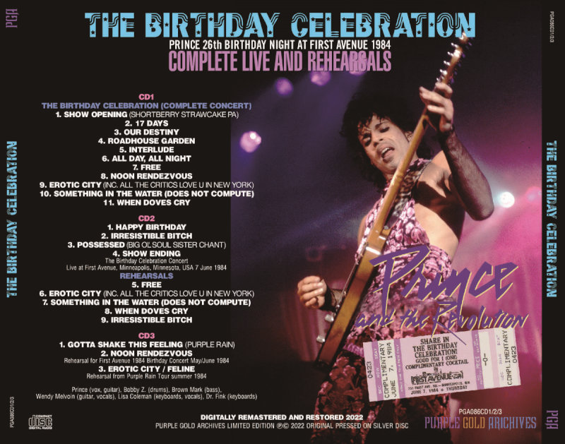 プリンス / 1984年 バースデイ・ライブ SBD 最長完全収録+リハーサル