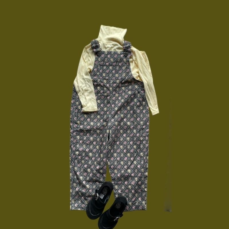&pal（アンドパル）2025AW floral pattern code overalls salopett