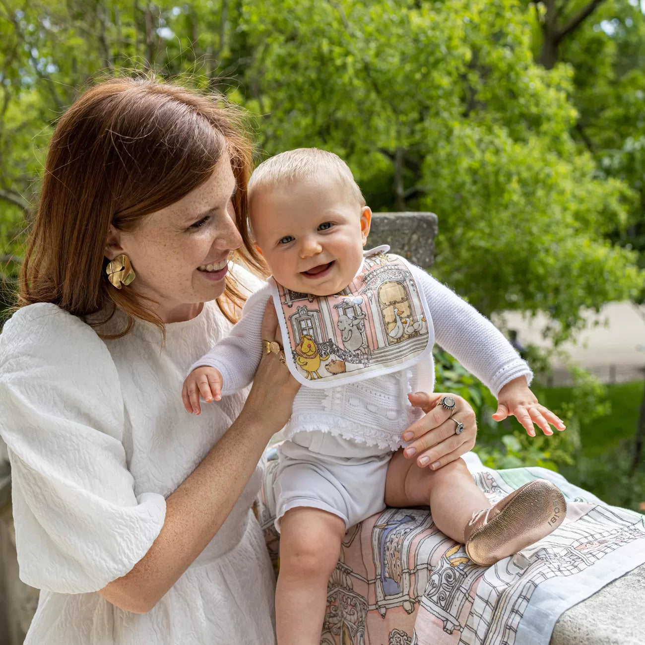 モンソー・マンション] オーガニックコットン・おくるみ毛布