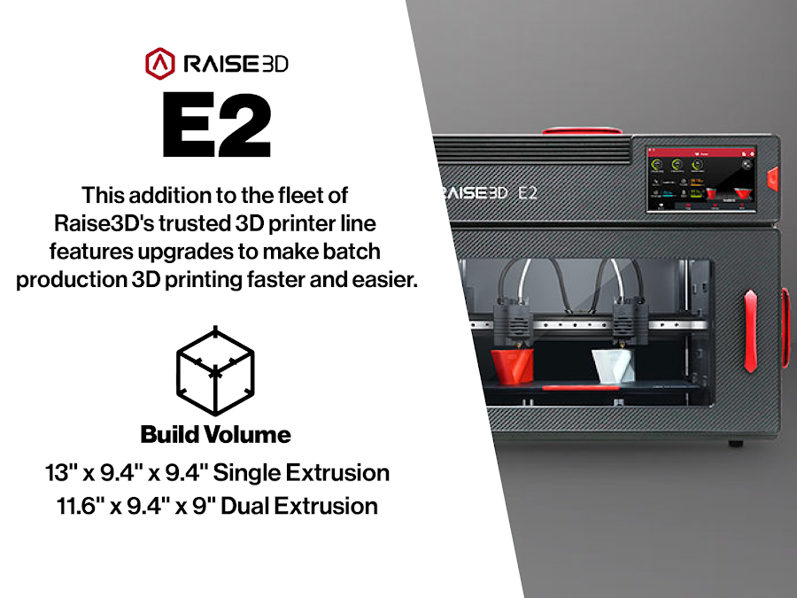 Raise3D E2 Industrial 3D Printer | MatterHackers