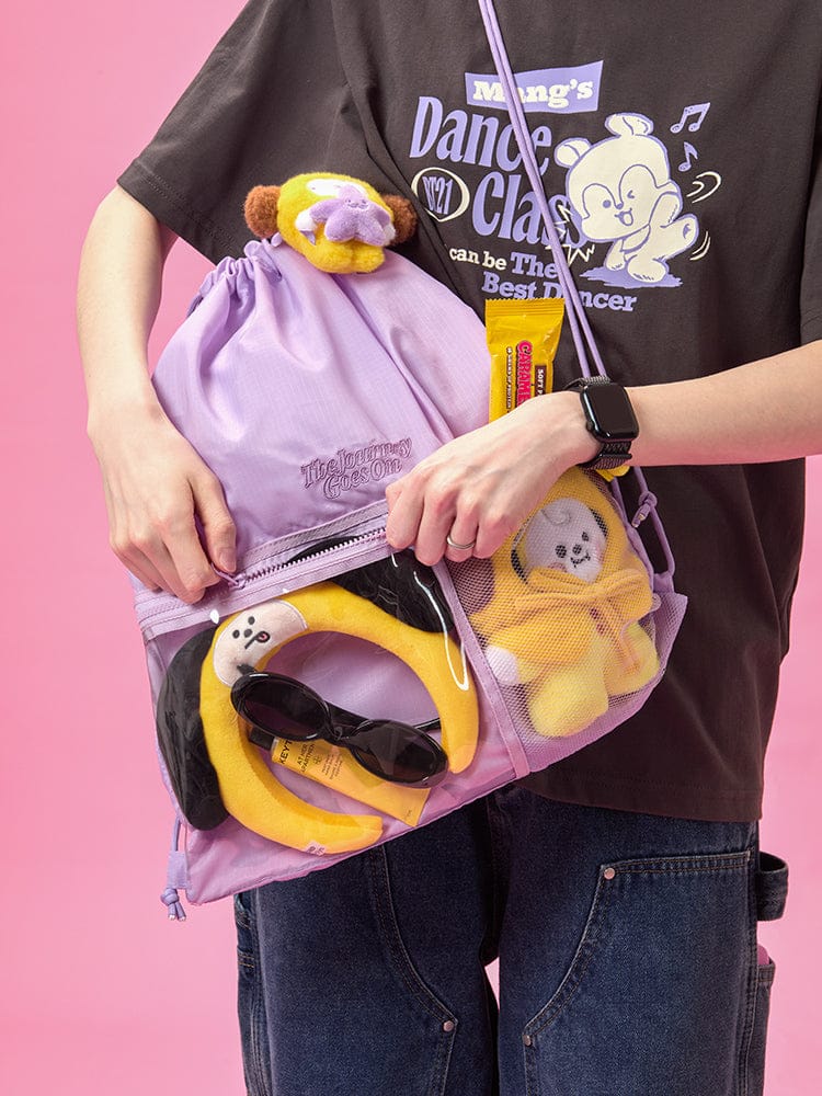 BT21 CLEAR POCKET STRING BACKPACK THE JOURNEY – LINE FRIENDS SQUARE