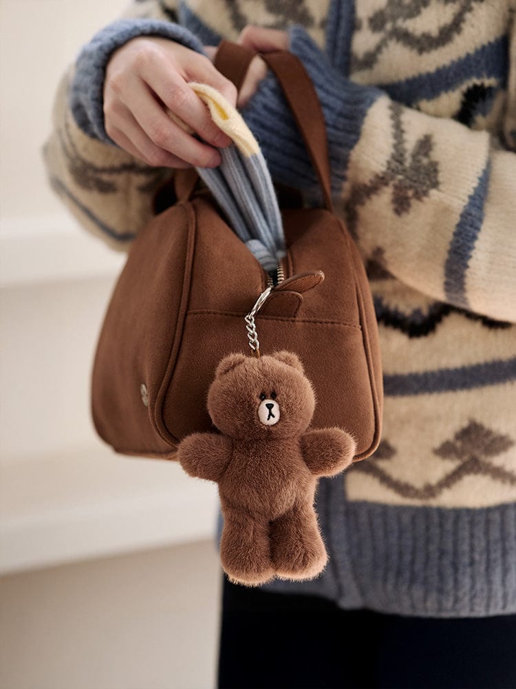 LINE FRIENDS PLUSH KEYRING HUG BROWN SEASON 3 – LINE FRIENDS SQUARE