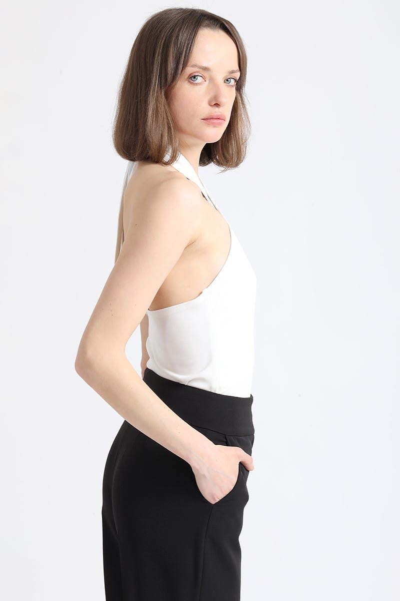 TOP HALTER CRUZADO, CRUDO