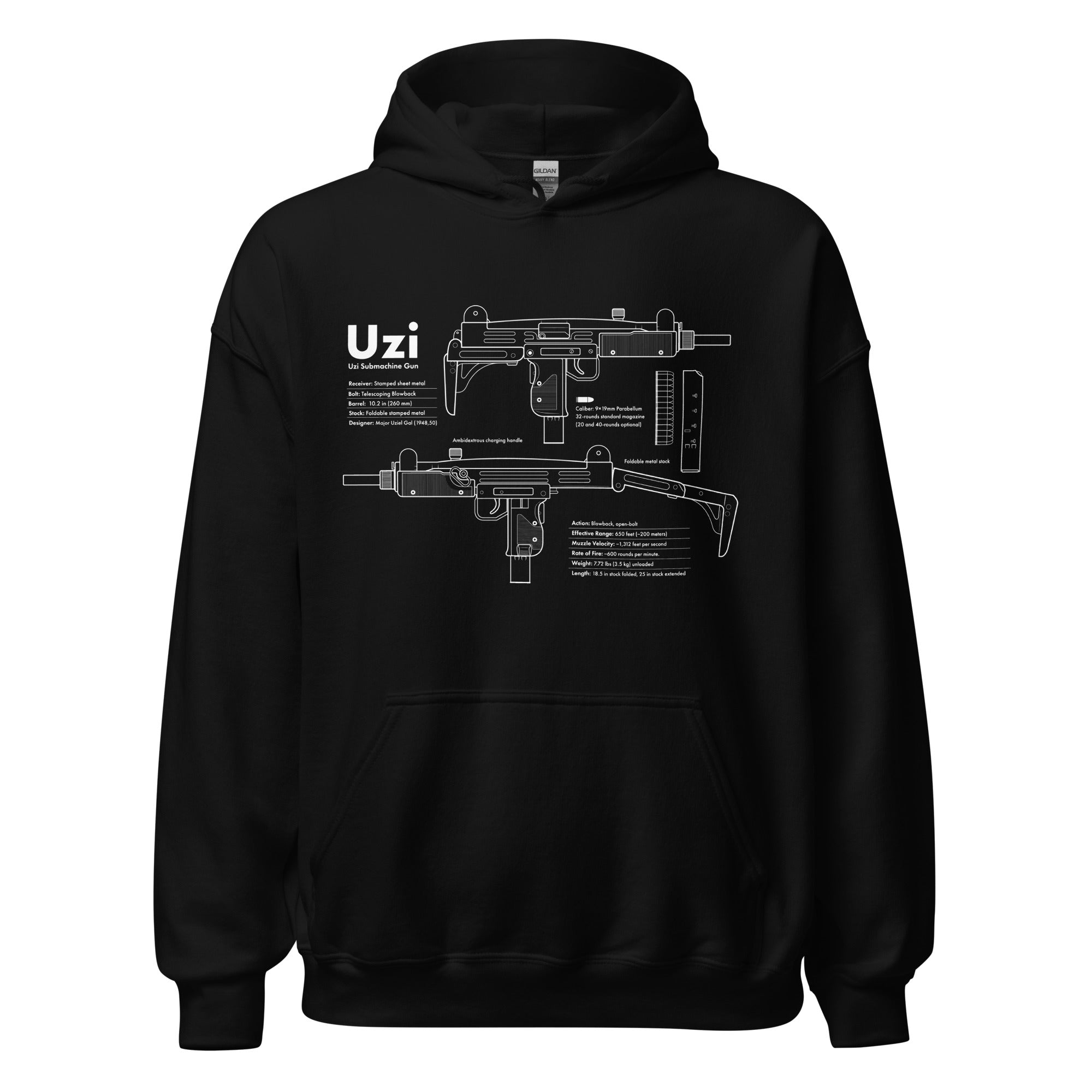 Uzi Hoodie - Liberty Maniacs