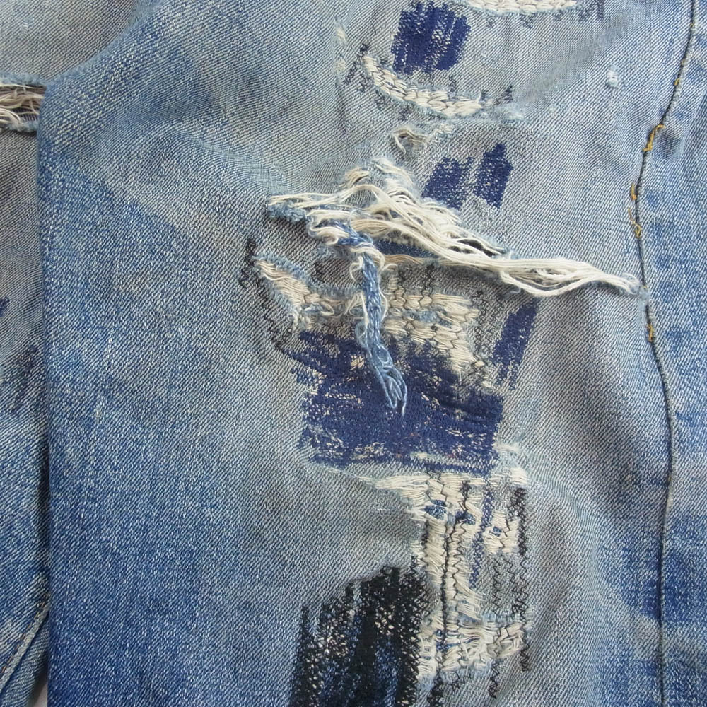 Levi's リーバイス 501 66前期 BIGE リペア ダメージ デニム パンツ