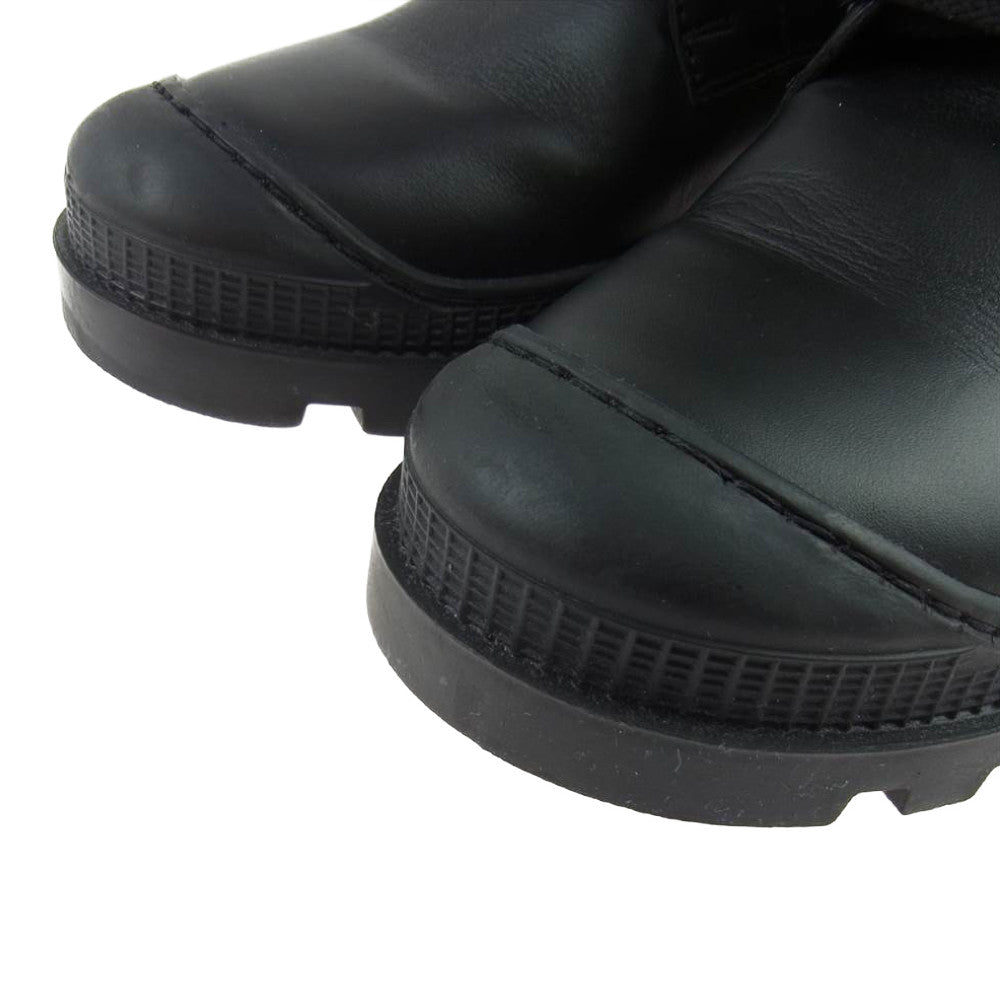 LOEWE ロエベ レザー コンバット ブーツ ブラック系 36【美品】【中古