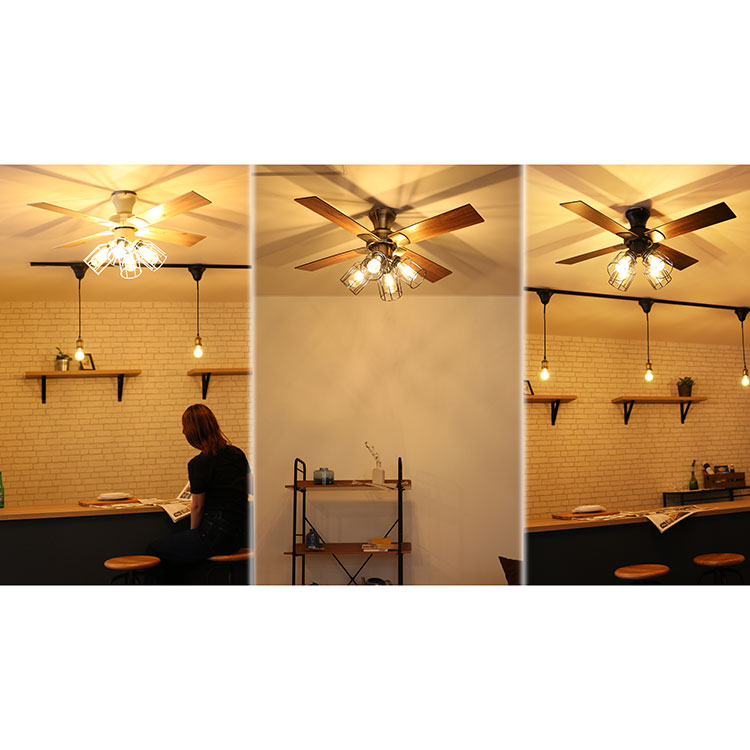 Modern Collection シーリングファン フィラメントLED付 JE-CF003