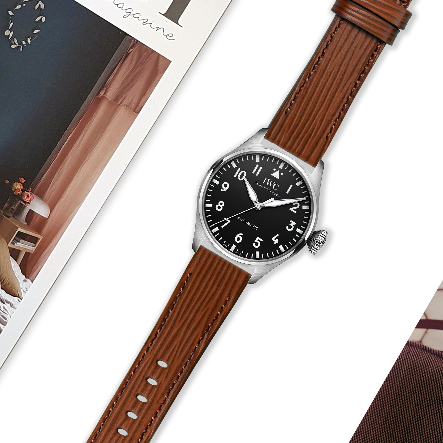 IWC 純正レザーベルト XSサイズ Easy Xchange ダークブラウン IWC 純正