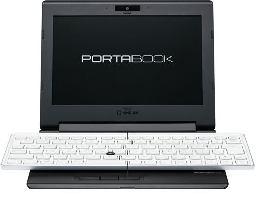 Portabook XMC10 is an 8 inch laptop with a 12 inch keyboard