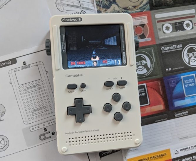 Gameshell modular DIY handheld game console: unboxing, assembly