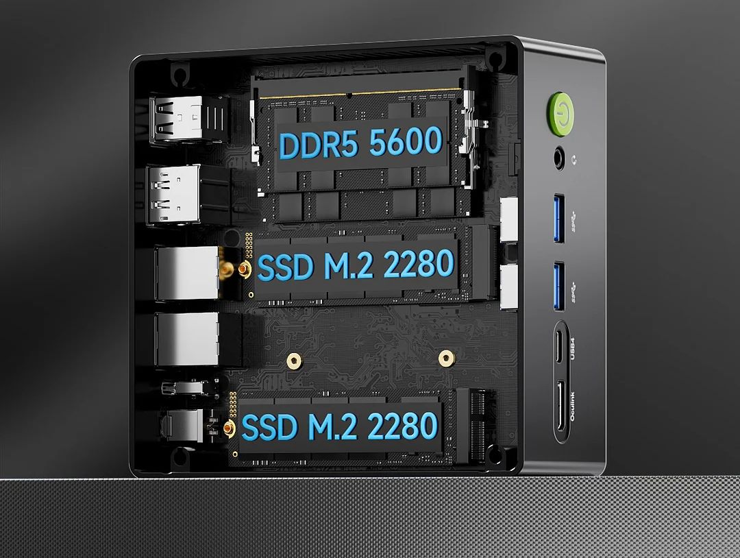 GMK NucBox K11 mini PC features Ryzen 9 8945HS, OCuLink, 2.5 GbE