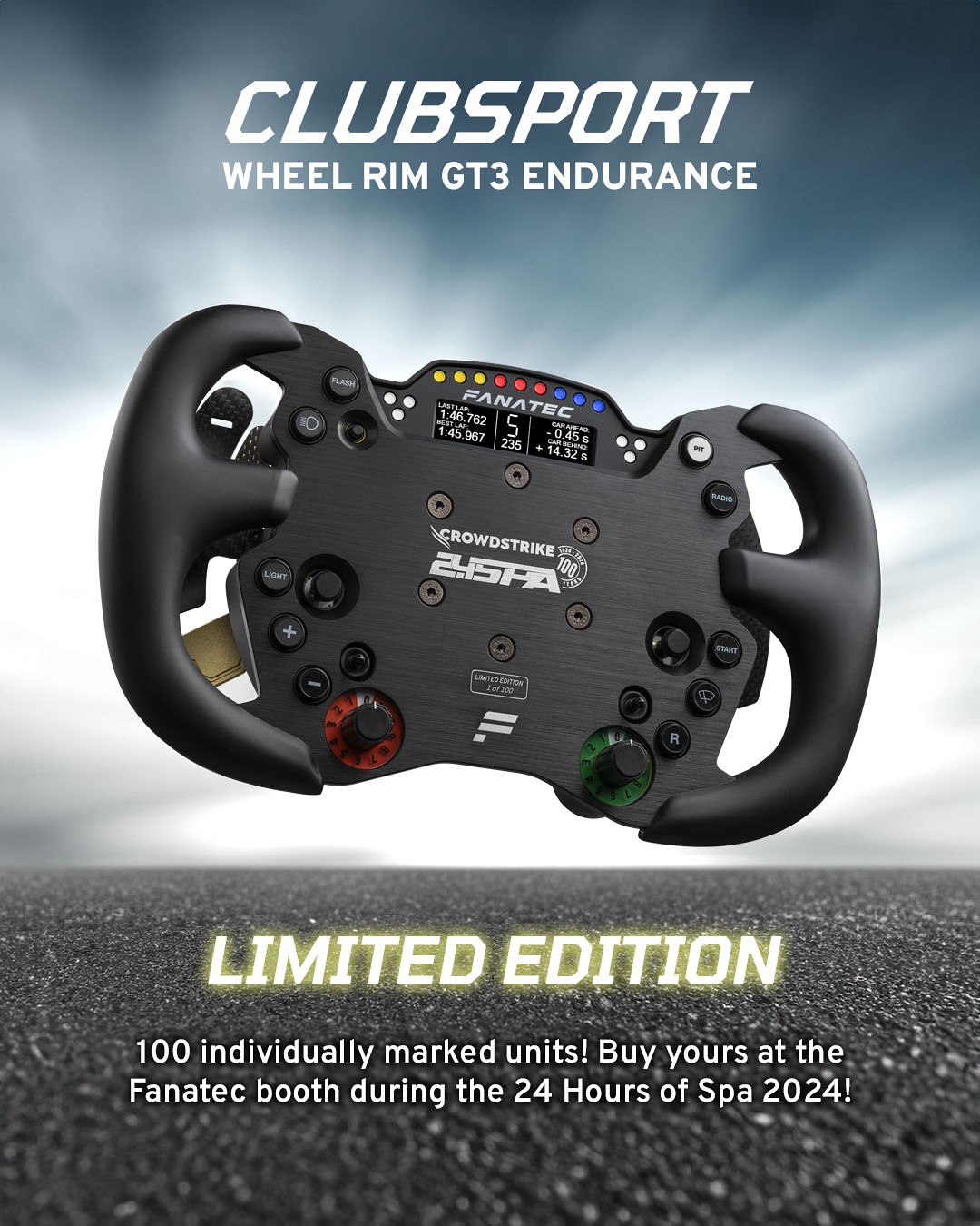 Fanatec Presents Its Limited Edition Clubsport Wheel Rim GT3