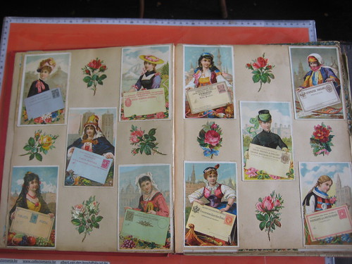 フランス蚤の市より アンティーク クロモ カード 7枚セット【Chaise bebe】