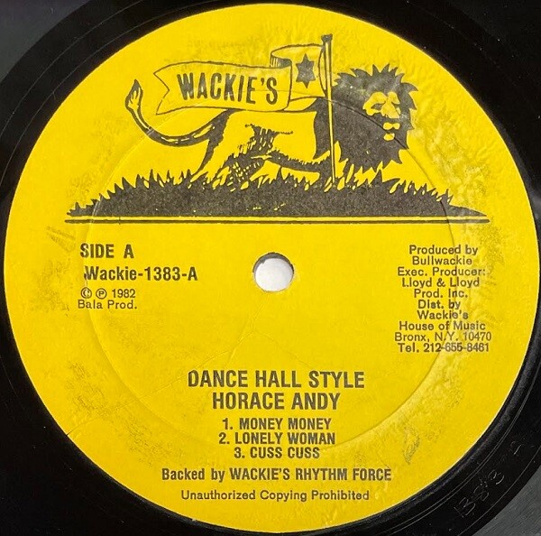 中古/レゲエ】HORACE ANDY『DANCE HALL STYLE』WACKIE'S最高傑作とも