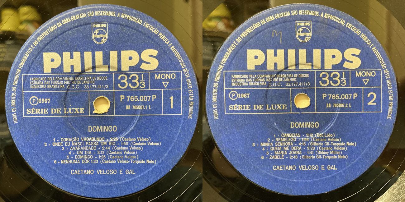 10/30(日)【中古レコード】ブラジルの至宝CAETANO VELOSO、GAL COSTAと