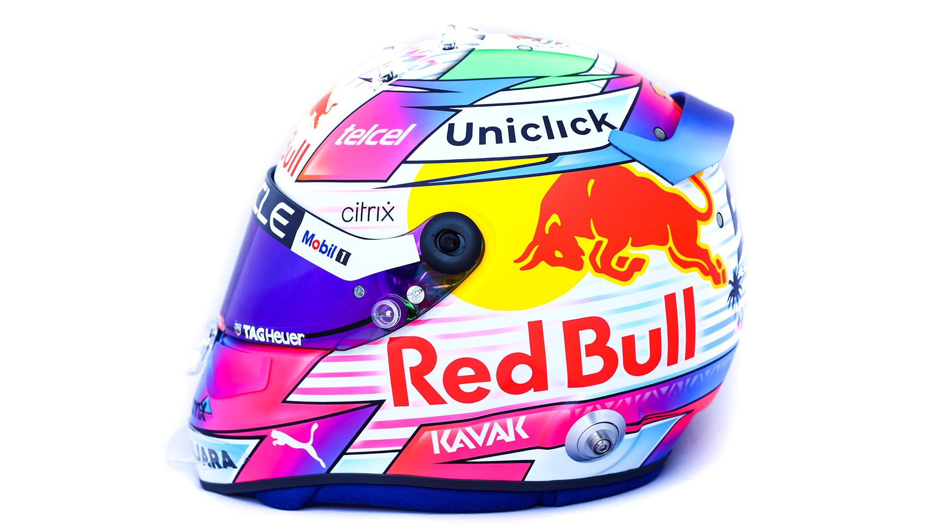 セルジオ・ペレス、マイアミ仕様のヘルメット : F1通信jp
