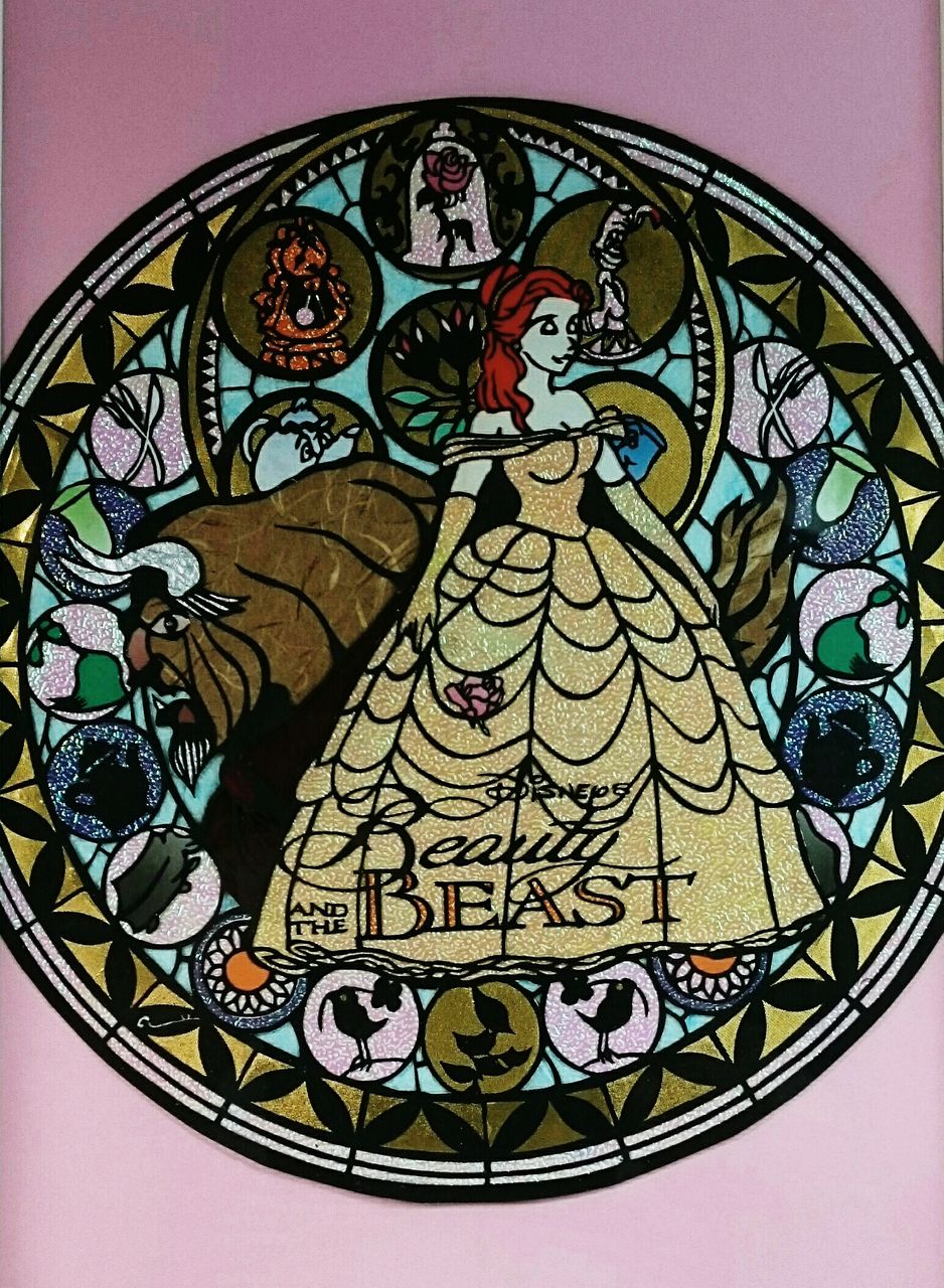 切り絵作品41 美女と野獣 : 安部則明 切り絵館