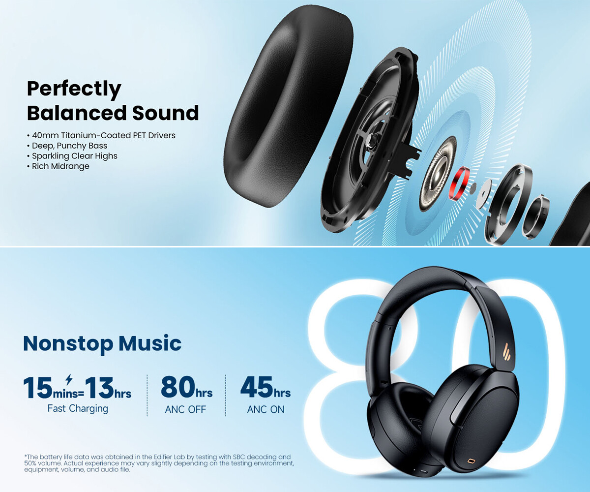 EDIFIER WH950NB Gen2 (2025モデル)」 定番モデルが最大-49dB & 8段階