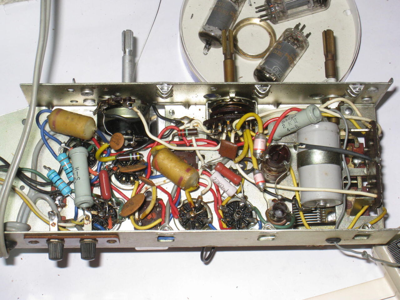 真空管ラジオ オンキョーOS-195 の修理とGM520のチョーク追加 : 真空管