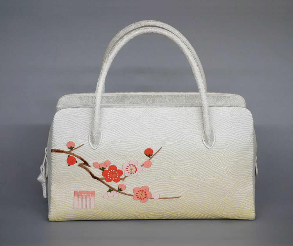 梅薫 源氏香刺繍バッグ 『2月紅梅』 : 龍村美術織物公式ブログ