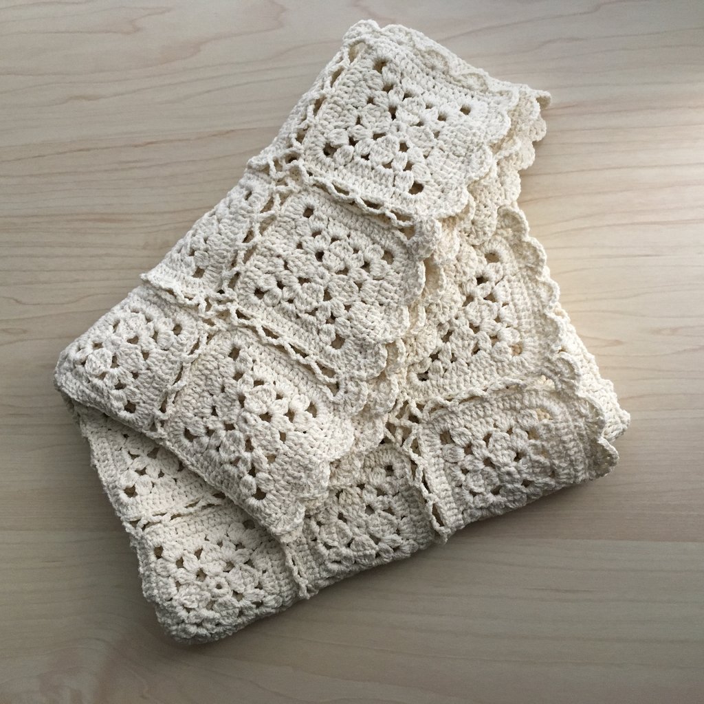 モチーフつなぎのブランケット：オリジナル : 作ったもの