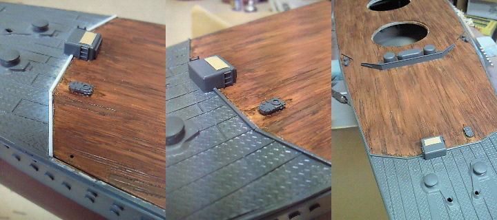 ニチモ1/200戦艦大和」木甲板工作について（過去の工作です
