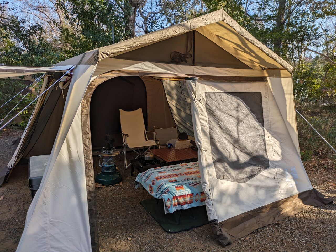 テント紹介 オガワ ロッジシェルターT/C : S家のキャンプ日記