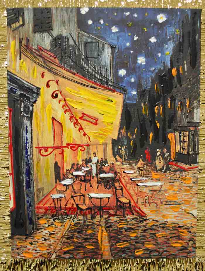 イタリア製 輸入雑貨 額絵 アートフレーム ヴィンセント ゴッホ ナイト