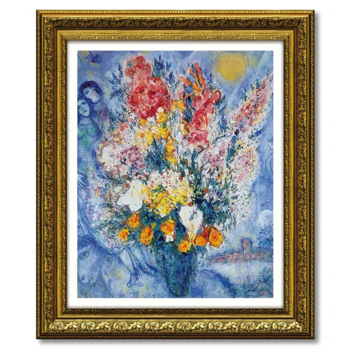 アートパネル マルク シャガール 『ブーケ ドゥ フルール』 54×64cm