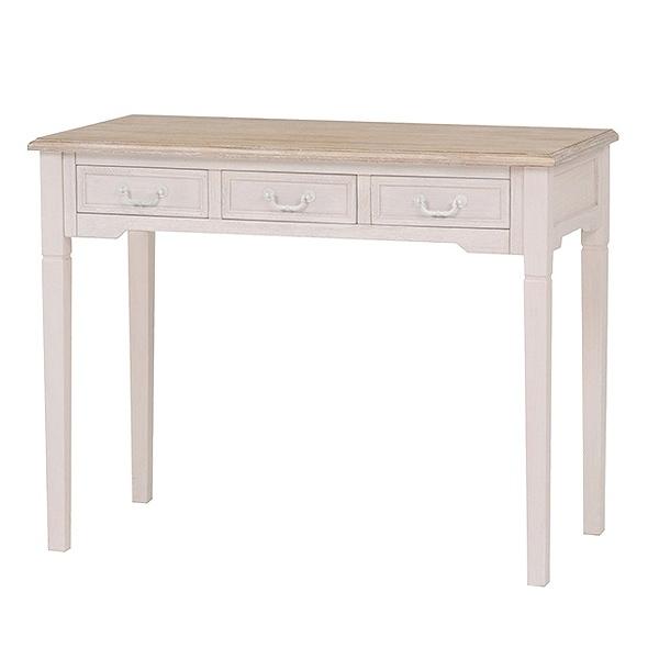 デスク ブロカントシリーズ アンティーク調 幅100cm ホワイトウッド