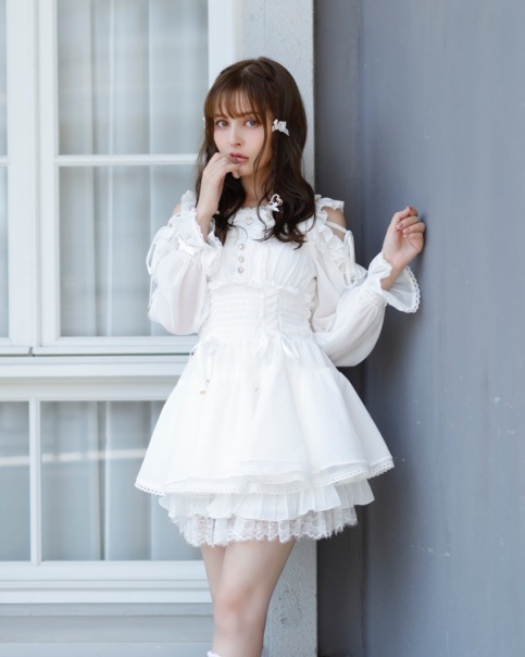 オフショルシフォンセットアップ ｜ LIZ LISA（リズリサ）公式通販