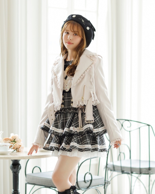 ダブルリボンエコレザーライダースジャケット ｜ LIZ LISA（リズリサ