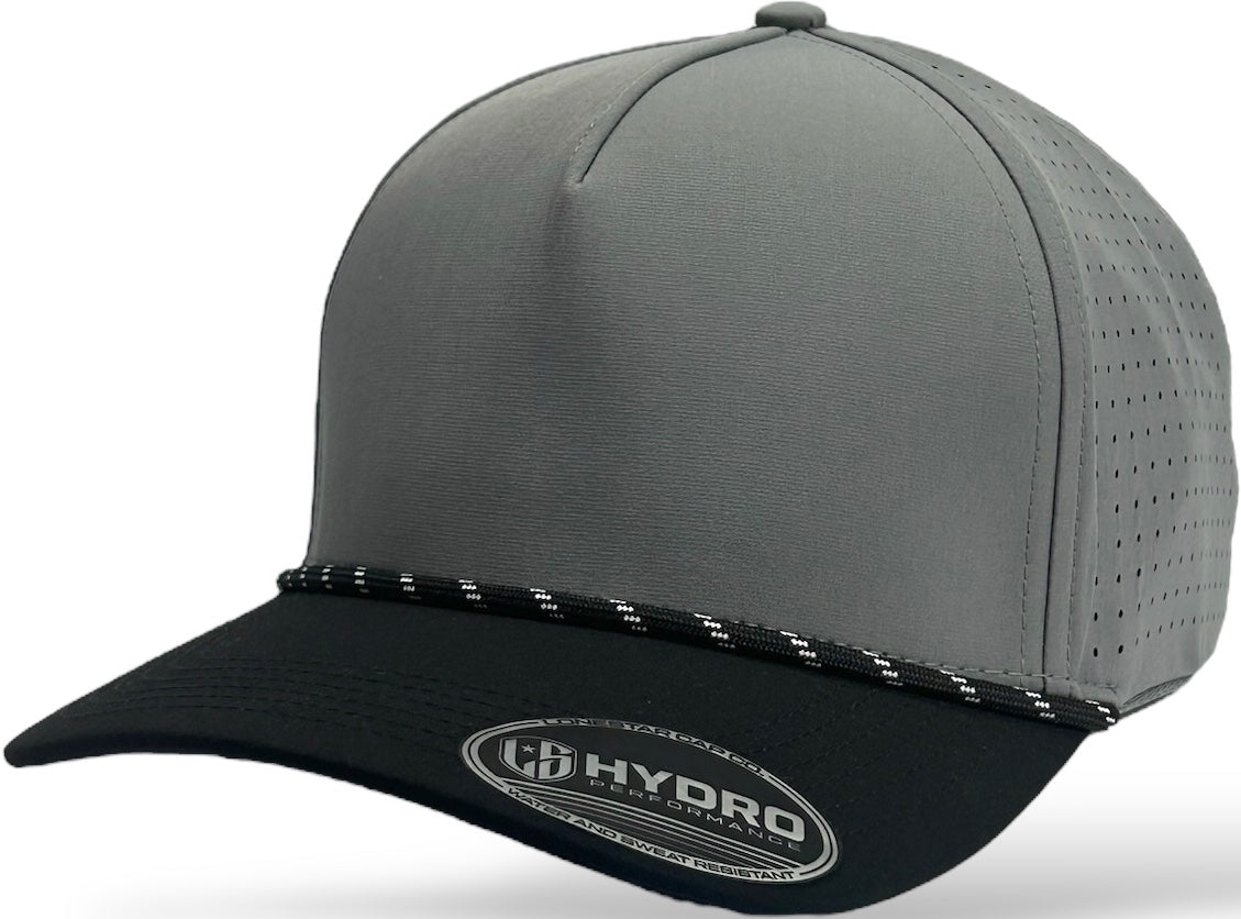 5 Panel Hydro Cap - White Green/White Rope Snapback – Lonestar Cap Co