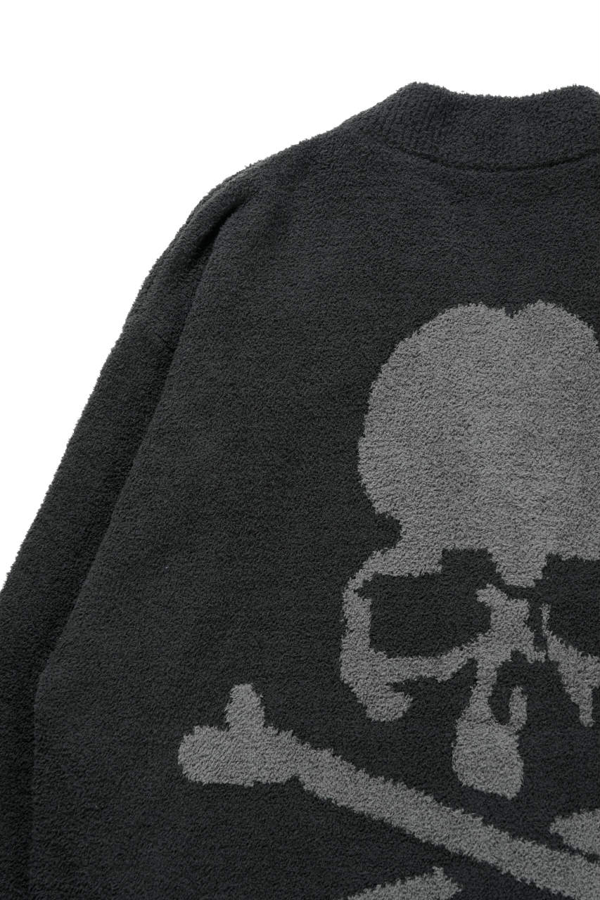 MASTERMIND WORLD LOUNGE CARDIGAN / SOFTLY BOA FLEECE (BLACK x