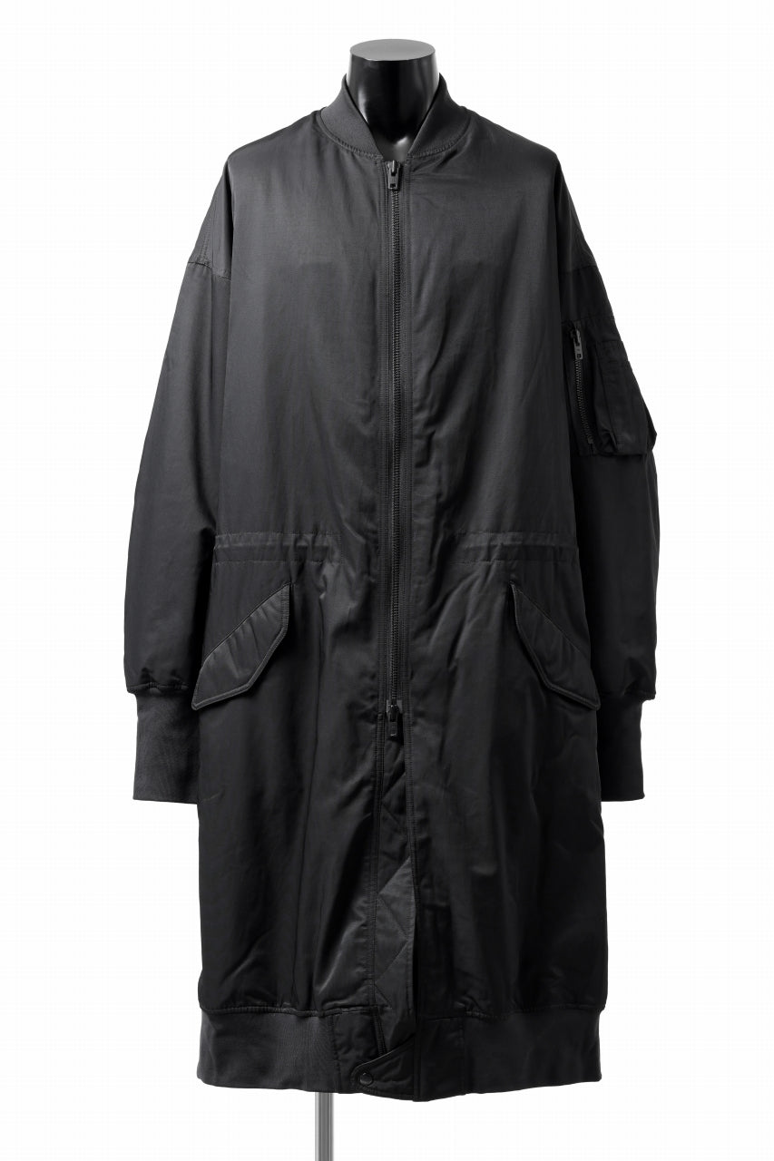 Y-3 Yohji Yamamoto LONG BOMBER PARKA COAT (BLACK)の商品ページ