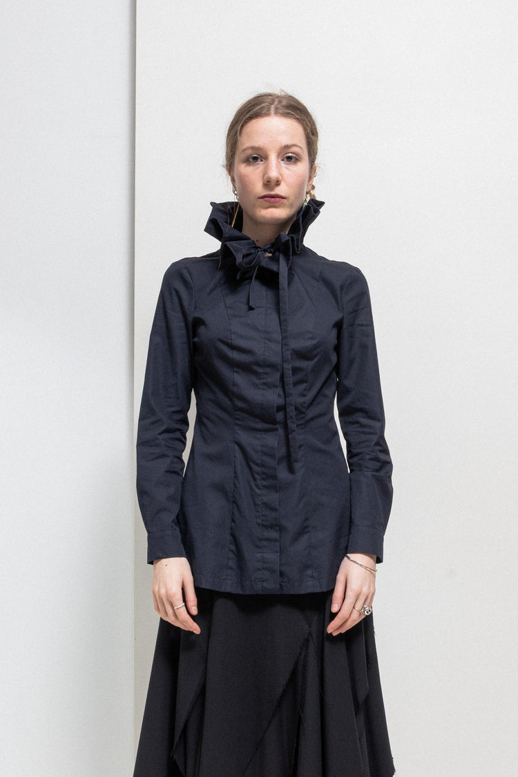 ALICE AUAA - FW01 « CURE » Cotton shirt with pleated collar