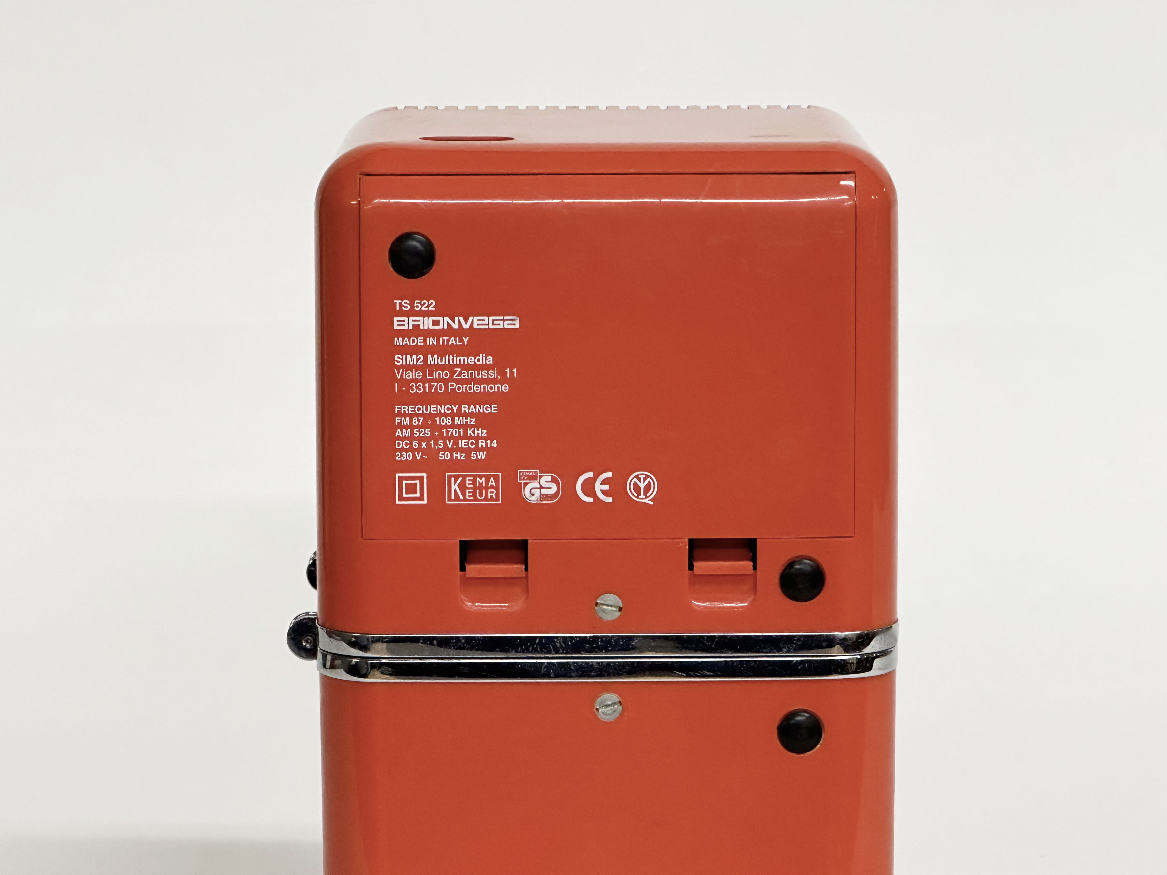 BRIONVEGA TS522 Radio Cube Orange