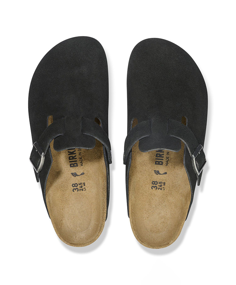 Boston - Suede Leather (Regular Fit)(39 Black/ブラック): BIRKENSTOCK