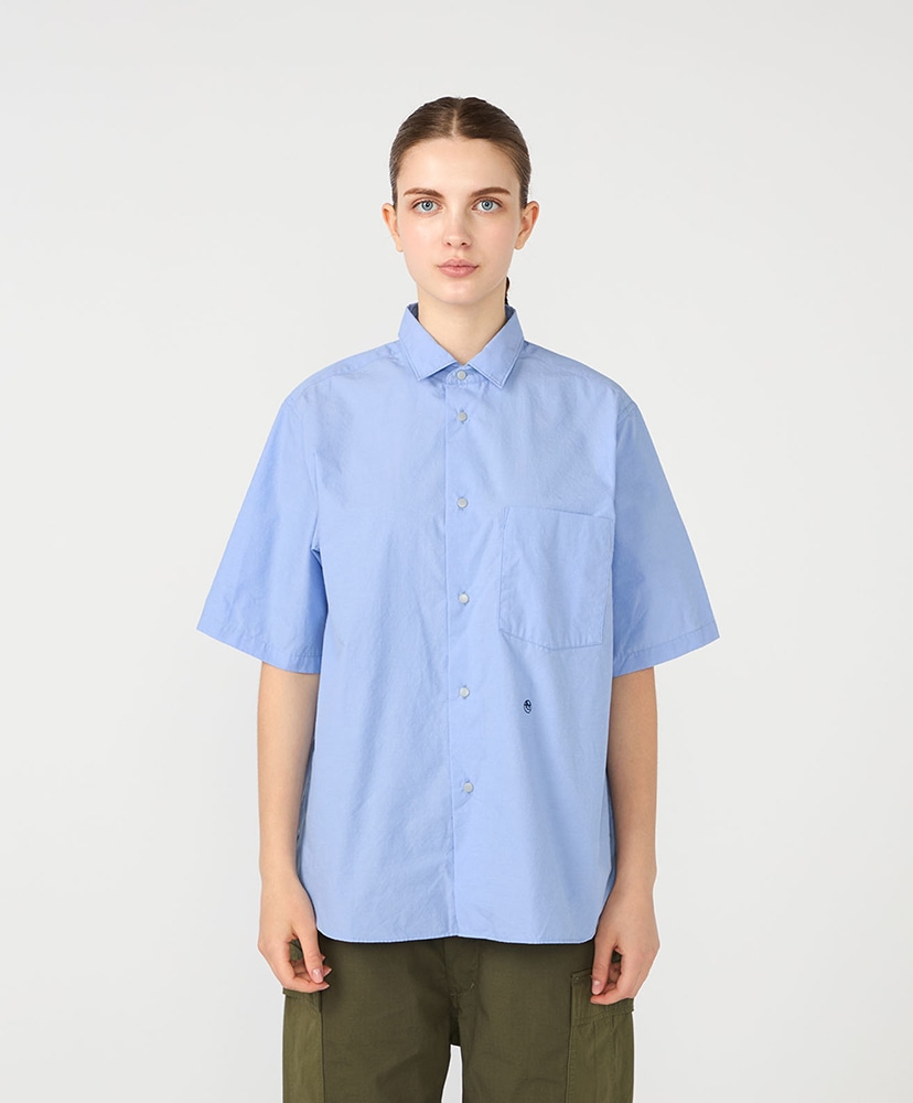 Regular Collar Wind S/S Shirt(0(WOMEN) H/グレー): nanamica