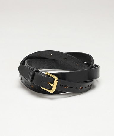 Long Saddle Leather Belt((MEN) Black/ブラック): JABEZ CLIFF