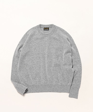 Women Sunshine Cashmere Crew Neck(1(WOMEN) Gray/グレー): BATONER