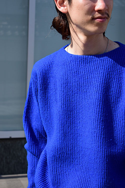 AURALEE[オーラリー] 23AW Milled French Merino Rib Knit Boat Neck P/O