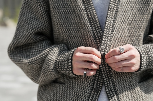 blurhms [ ブラームス ] Alpaca Bird's eye Knit Cardigan