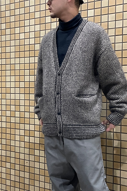 blurhms/ブラームス】Alpaca Bird's-eye Knit Cardigan