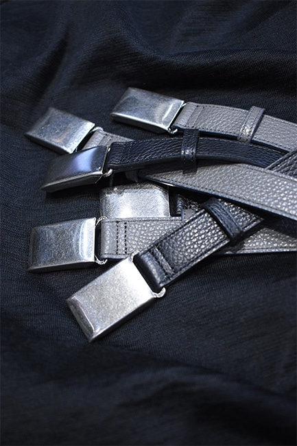 Scye/サイ】SP SHRINK LEATHER BOX BUCKLE BELT