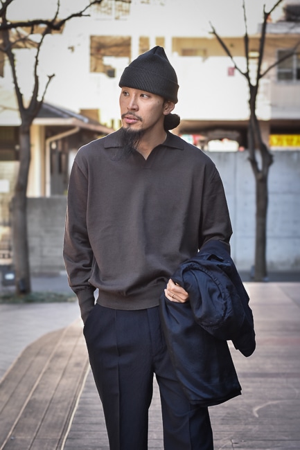 KAPTAIN SUNSHINE 25SS [Cotton Knit Skipper Shirt]