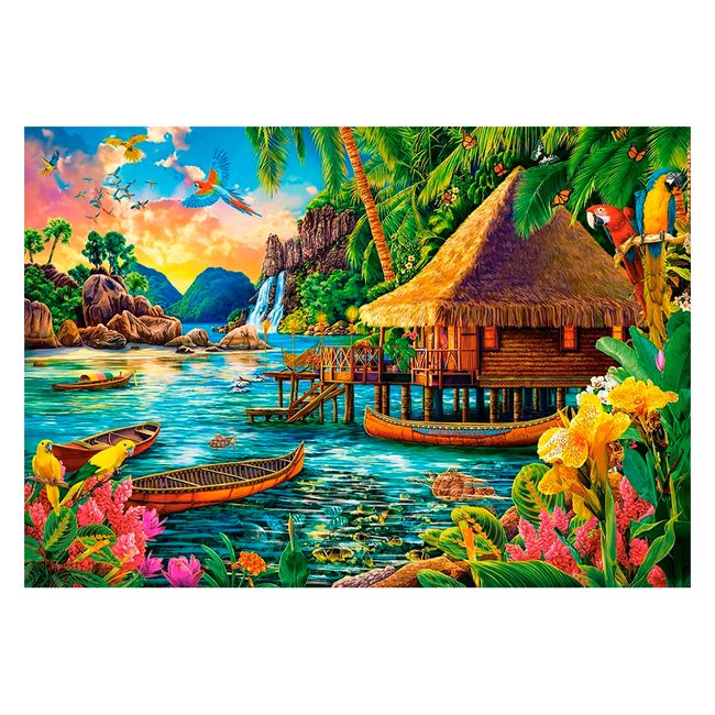 Puzzle 1000 peças Ilha Tropical - Castorland Importado 1048712
