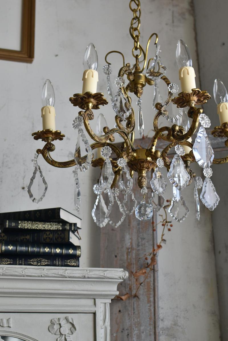 フランスアンティーク照明 6灯シャンデリア.4 アンティークシャンデリア